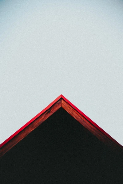 roof on a sunset